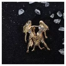 Брошь гороскоп "Знаки зодиака" близнецы