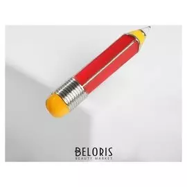 Брошь "Карандаш", цветная в серебре