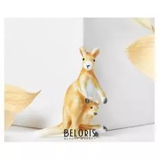 Брошь "Кенгуру" с детёнышем, цвет коричневый