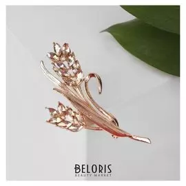 Брошь "Колосок", цвет золотой в золоте