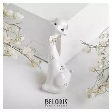 Брошь "Кошечка", цвет белый в золоте