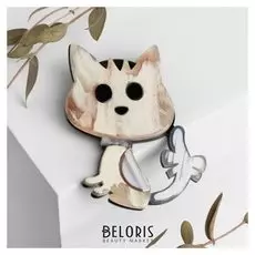 Брошь "Котёнок", цвет коричневый