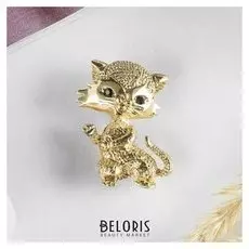 Брошь "Котёнок" милаш, цвет золота