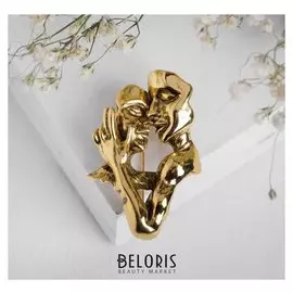 Брошь "Любовь" пара, цвет чернёного золота