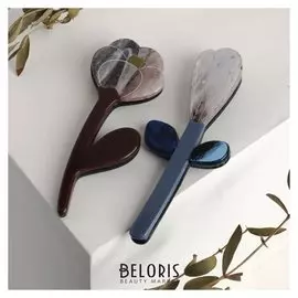 Брошь (Набор 2 штуки) "Цветики-цветочки", цвет коричнево-голубой