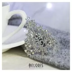 Брошь "Новогодняя сказка" ёлка сияющая, цвет радужный в серебре