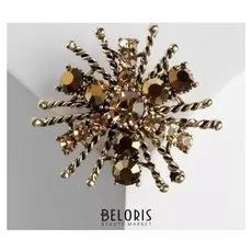 Брошь "Сияние звезды", цвет золотистый в золоте