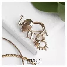 Брошь "Слоники"