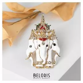 Брошь "Слоны"