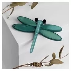 Брошь "Стрекоза", цвет зелёный