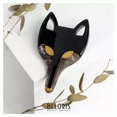 Брошь "Волк", цвет коричневый