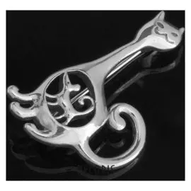 Брошь "Жмурка", цвет чернёное серебро