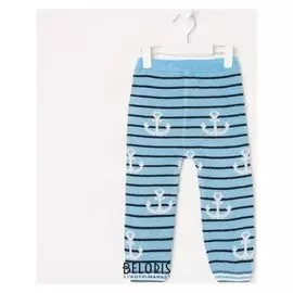 Брюки детские, цвет голубой, рост 104 см (Размер 34)