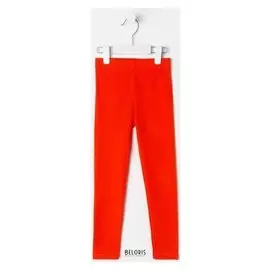 Брюки, (Легинсы), красн, р-р 32 (110-116см) 5-6л., 100% хлопок