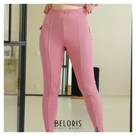 Брюки женские зауженные, цвет пыльная роза, размер 50