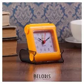 Будильник "Классика" в футляре-подставке, стрелки светятся в темноте 10х8 см