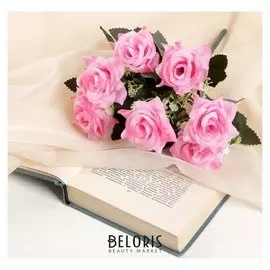 Букет "Розы в белых цветочках" 4х26 см