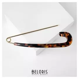 Булавка пластик "Мозаика" круглая, 10,5 см, цвет леопард