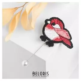 Булавка "Птенец", 9,5 см, цвет красно-желтый