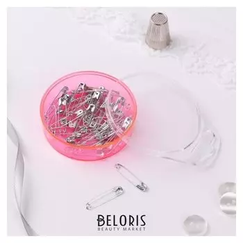 Булавки английские №0, 27 × 5 мм, 50 шт, цвет серебряный