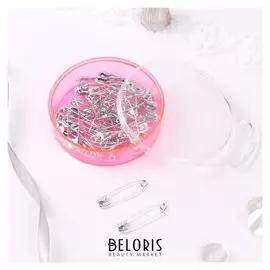 Булавки английские №1, 32 × 5 мм, 50 шт, цвет серебряный