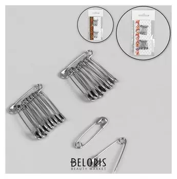 Булавки английские, 22 мм, 20 шт, цвет серебряный