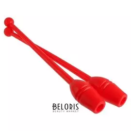 Булавы гимнастические 35 см, 140 гр (Пара), цвет красный