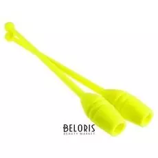 Булавы гимнастические 43 см, 270 г, цвет желтый