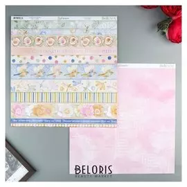 Бумага для скрапбукинга Bobunny - коллекция «Harmony» - лист «renewal»