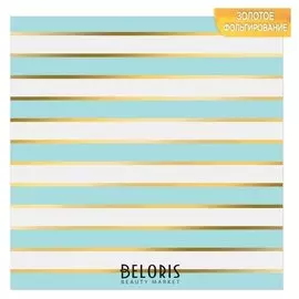 Бумага для скрапбукинга с фольгированием "Голубые полосы», 10 листов, 30.5 × 30.5 см, 250 г/м