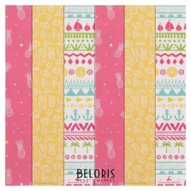 Бумага для творчества «Лето», 6 шт, 16 × 16 см