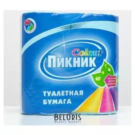 Бумага туалетная "Пикник колор", 2 слоя, 4 рулона
