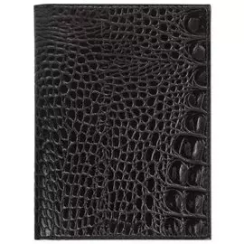 Бумажник водителя Befler "Кайман", натуральная кожа, тиснение, 6 пластиковых карманов, черный