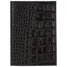 Бумажник водителя Befler "Кайман", натуральная кожа, тиснение, 6 пластиковых карманов, черный