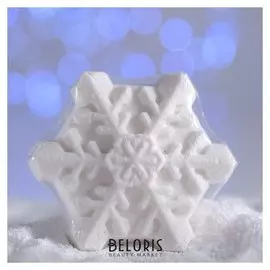 Бурлящая соль для ванны Снежинка белая "Миндаль"