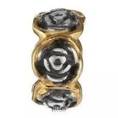Бусина для браслета "Цветы" розы, позолота