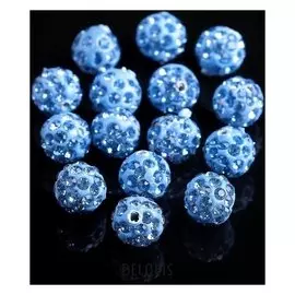 Бусина "ШАМБАЛА" 10мм (набор 15шт), цвет дымчато-синий
