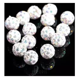 Бусина "ШАМБАЛА" 10мм (набор 15шт), цвет радужный