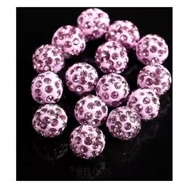 Бусина "ШАМБАЛА" 10мм (набор 15шт), цвет сиреневый