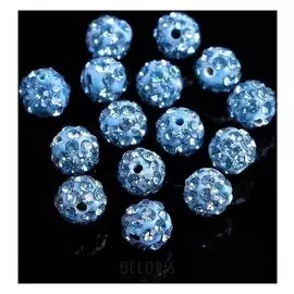 Бусина "ШАМБАЛА" 6мм (набор 15шт), цвет дымчато-синий