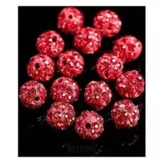 Бусина "Шамбала" 6мм (Набор 15шт), цвет красный