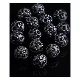 Бусина "ШАМБАЛА" 8мм (набор 15шт), цвет черный