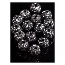 Бусина "Шамбала" 8мм (Набор 15шт), цвет серый