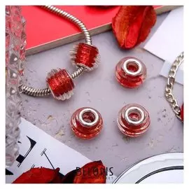 Бусинка, цвет красный