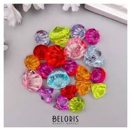 Бусины декоративные "Алмазики" отверстие D- 1,5 мм (Набор 21 шт)