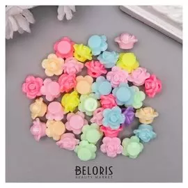 Бусины декоративные "Розочки" отверстие D- 1,5 мм (Набор 39 шт)