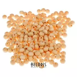 Бусины деревянные D=6 мм (Набор 15 гр) без покрытия