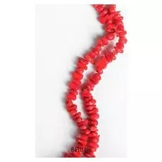 Бусины на нити иголки "Коралл", 37см, цвет красный