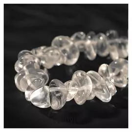 Бусины на нити крошка крупная "горный хрусталь, 38см