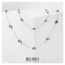 Бусы 2 яруса "Август" кубы, цвет серый в золоте, L=90